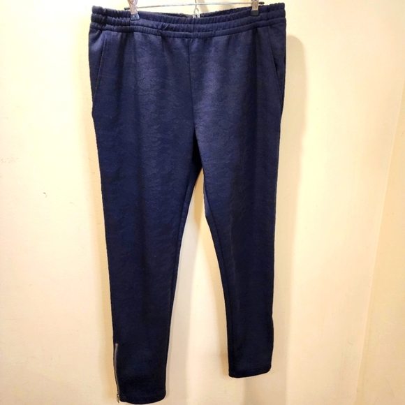 Banana Republic Men's navy Casual Drawnstring Pull on Ankle zip pants size M - Picture 1 of 15